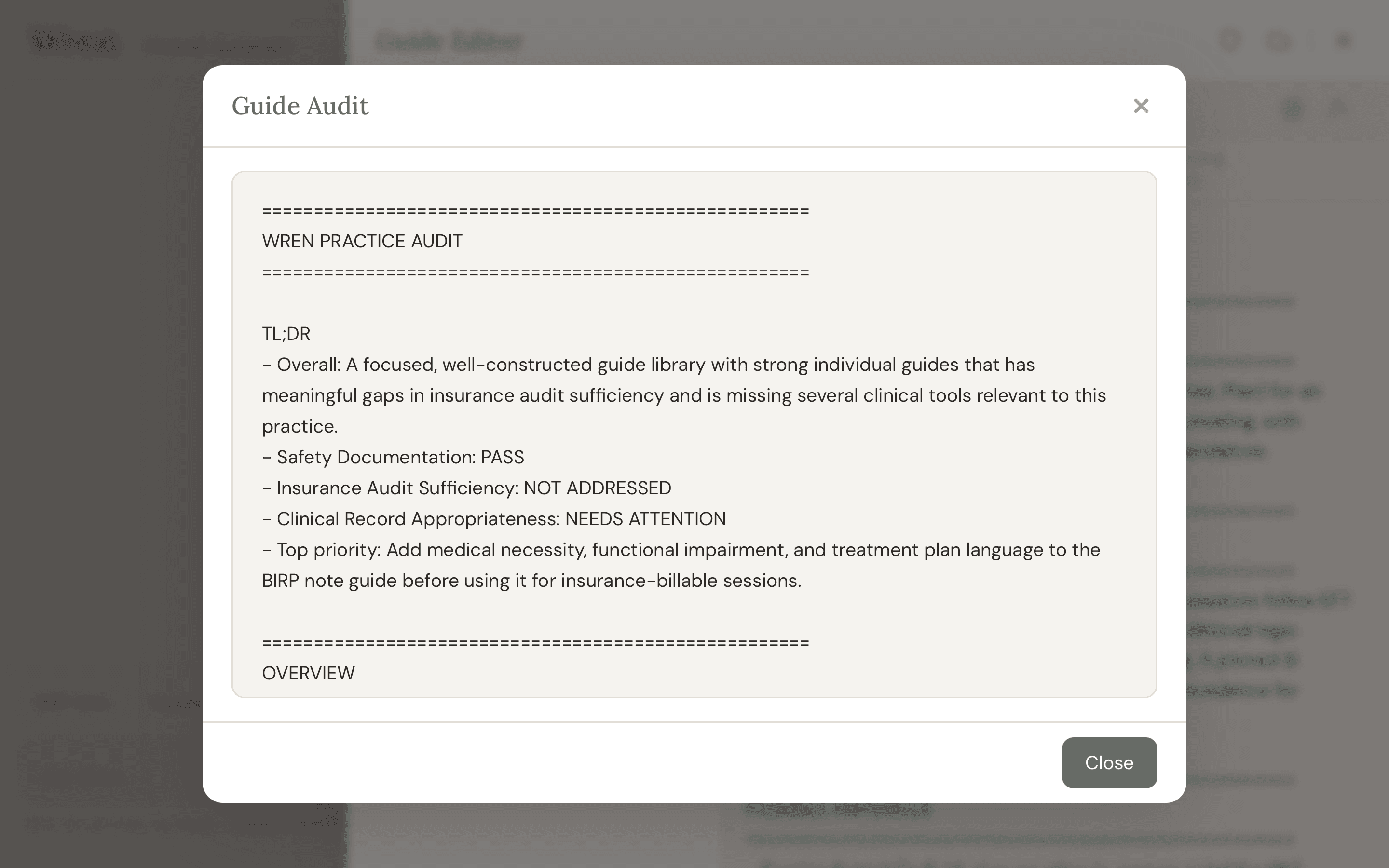 Template Audit